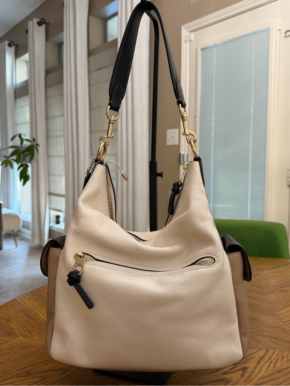 SOLD! EUC Coach Pennie Colorblock Pebbled Leather Hobo Bag - Picture 10 of 16